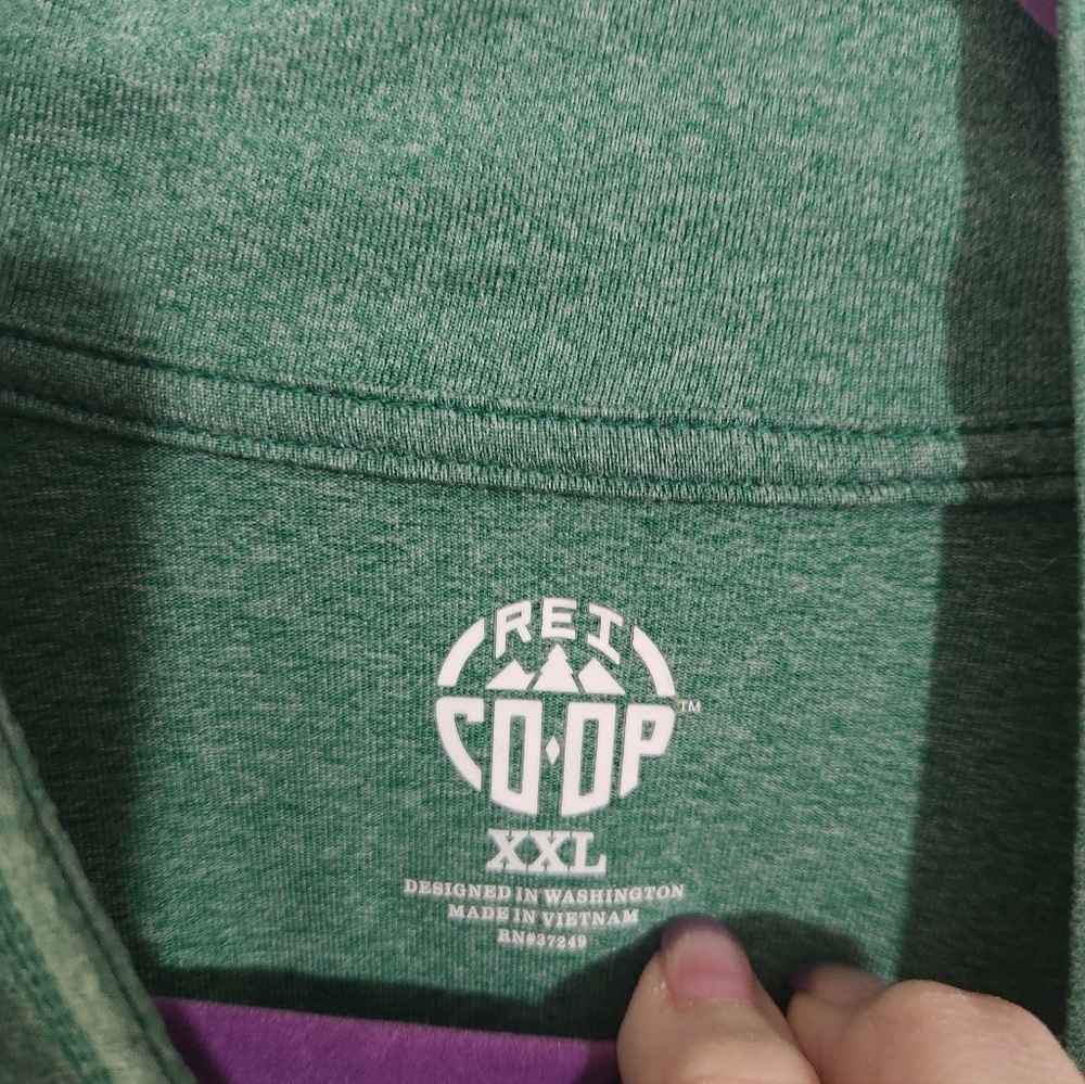 Mens REI Green Quarter-Zip Pullover, Size XXL - Picture 2 of 8